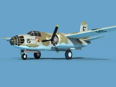 Douglas A-20A Havoc V05 3D model