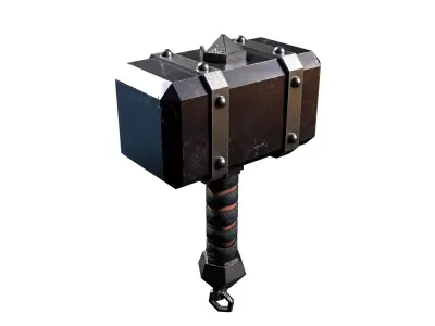 Hammer 01 1822 1672 Free low-poly 3D model