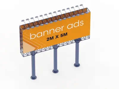 Billboard 2 banner ads 3D model