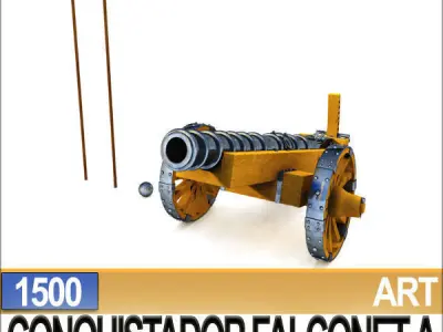Conquistador Cannon Falconet A 1500 3D model