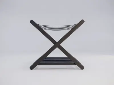 Suitcase stand Low-poly 3D model