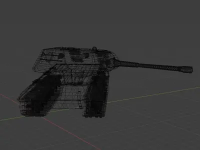 E-100 Super Heavy Tank Free low-poly 3D model