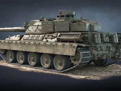 AMX-30B2 Tank Game Ready Low-poly 3D model