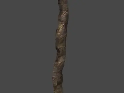 wand2 wooden stick Low-poly 3D model