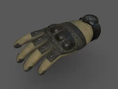 VR Tactical Gloves Low-poly 3D model