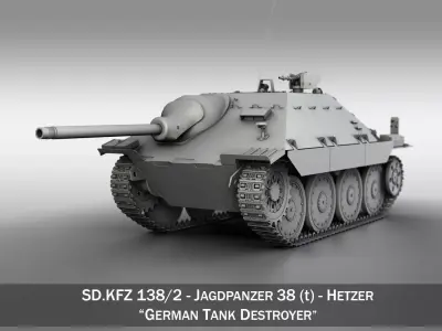 Jagdpanzer 38t Hetzer  3D model