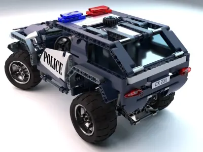 Police Car Lego and special Bonus 3D model