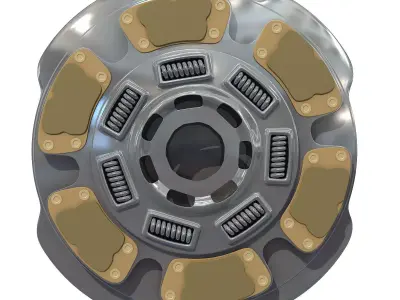 Flywheel Model of Clutch Disk 3D model