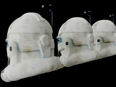 Captain Rex Helmet Low-poly 3D model