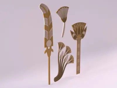 Egyptian Symbols - 033 Low-poly 3D model