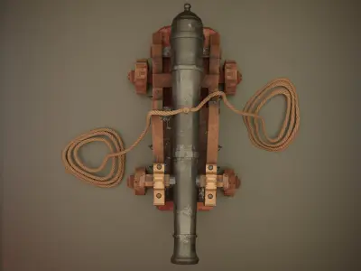cannon LOW poly asset Low-poly 3D model