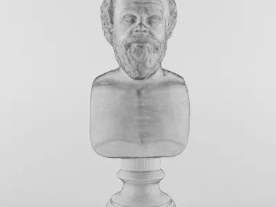 Socrates bust of 3D print model