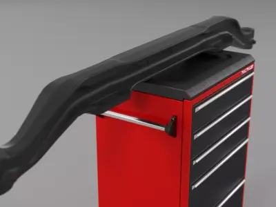 Truck front axle single beam Low-poly 3D model