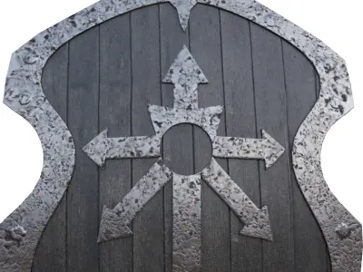 Ancient Shield Low-poly 3D model