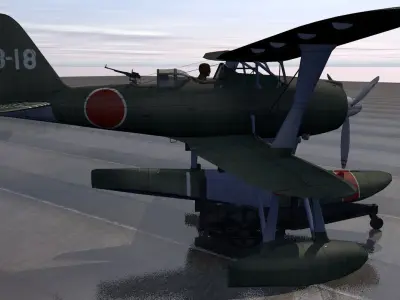 Mitsubishi F1M2 Zerokan - aka Pete 3D model