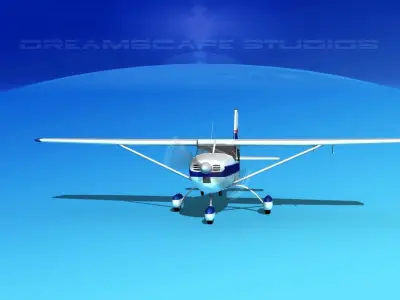 Cessna 172 Skyhawk 1958 Civil Air Patrol 3D model