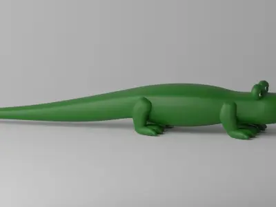 Cartoon Crocodile Alligator 1 3D model