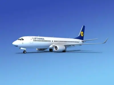 Boeing 737-800ER Lufthansa 3D model
