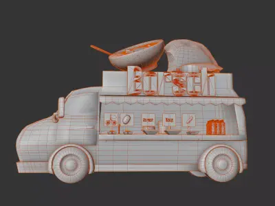 Food truck 3D model buy
