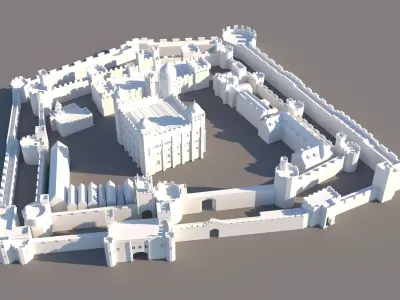 Tower of London Low-poly 3D model