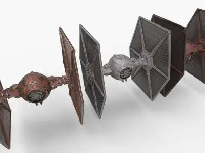 Star Wars Imperial Tie Fighter Low-poly 3D model