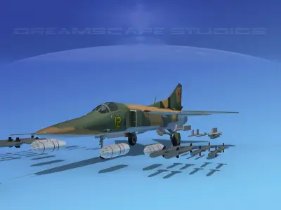 Mig-27 Flogger V08 Russia 3D model