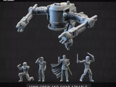  Repair Crew 10mm Plus 32mm Detailed Repair Pod 3D print model