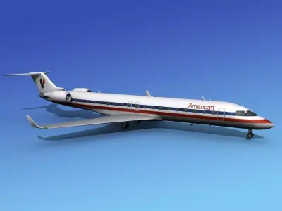 Bombardier CRJ700 American Eagle 3D model