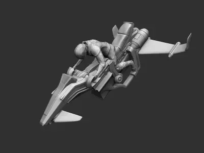 Motorcycle of the future 3D print model