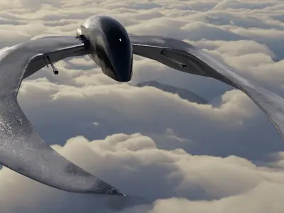 Spaceship 3D model Low poly hovercraft Low-poly 3D model