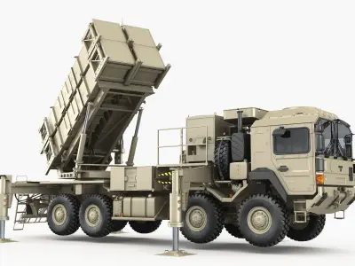 Rocket launcher MAN MIM-104 Patriot 3D model