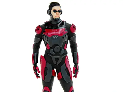 MECHA SOLDIER-F  Rigged for Unreal Engine - Unity - MIXAMO  3D model