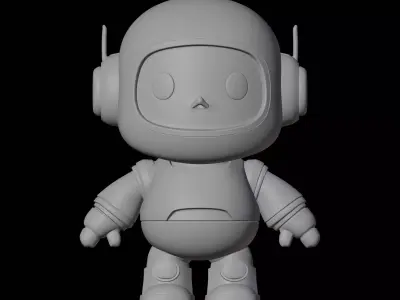 Chibi Robot Character Figure 3D print model