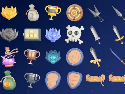 3d Game Asset Icon 3D model