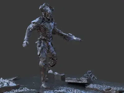 Future armor military 3D model