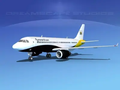 Airbus A319 Monarch  3D model