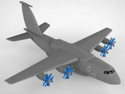 Antonov An-70 aircraft 3D model