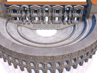 classical roman theater 3D model