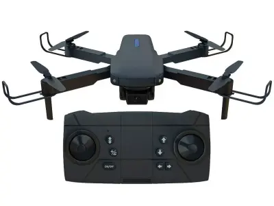 Quadcopter Drone Camera Low-poly 3D model