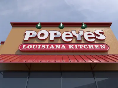 Retail-026 Popeyes 3D model