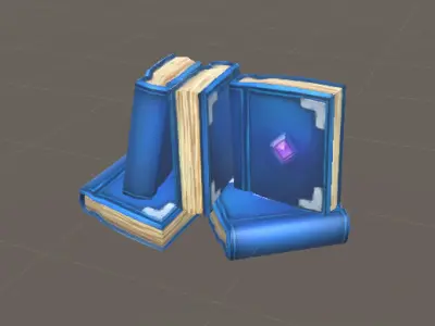 Spell book - blue Free low-poly 3D model