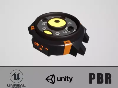 Sci-fi sticky mine Free low-poly 3D model