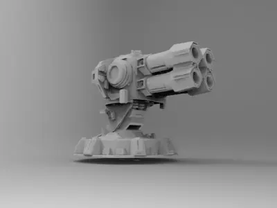 scifi weapon 2 3D print model