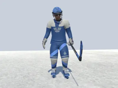 Ice Hockey Actions 3D model