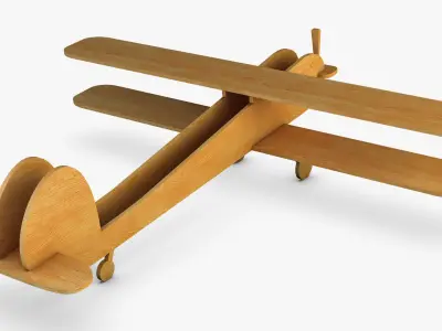 Wooden Toy Plane v 1 3D model