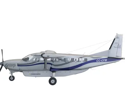 Cessna 208B Grand Caravan Low-poly 3D model