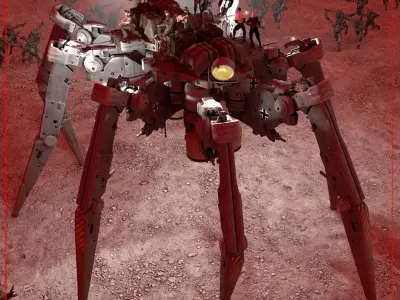 WALKER COMBAT serie 8x and 4x Free 3D model