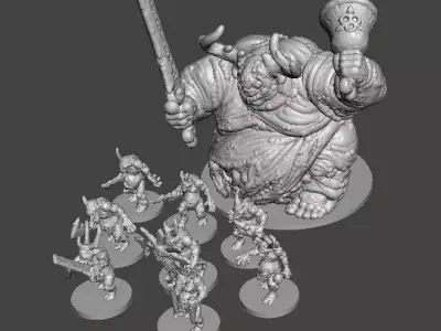 6MM SCALE DISEASE DEMONS SET MINIATURE MODELS SCIFI FANTASY GAME 3D print model
