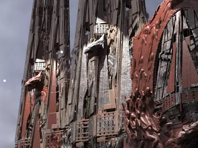 Wizard Dragon Emperor Tower Ruin collection  3D model