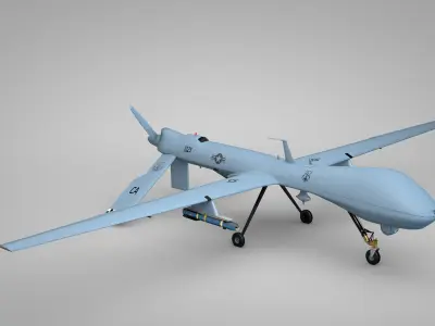 US Drone Militar Predator Mq-1B 3D model